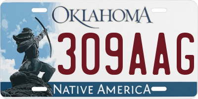 OK license plate 309AAG