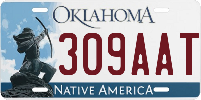 OK license plate 309AAT