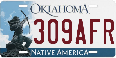 OK license plate 309AFR