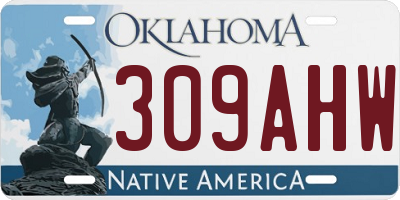 OK license plate 309AHW