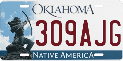 OK license plate 309AJG