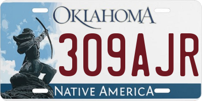 OK license plate 309AJR