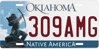 OK license plate 309AMG