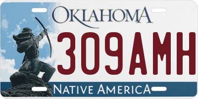OK license plate 309AMH