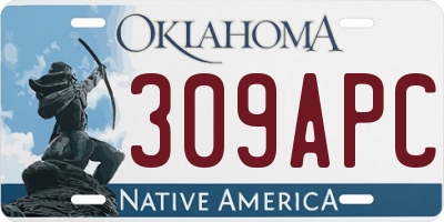 OK license plate 309APC