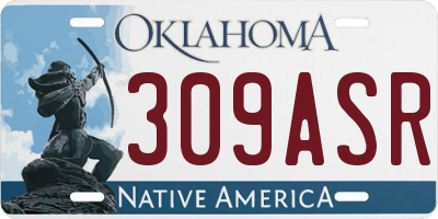 OK license plate 309ASR