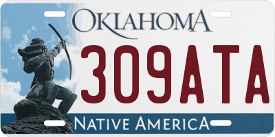 OK license plate 309ATA