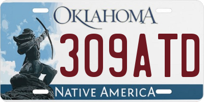 OK license plate 309ATD