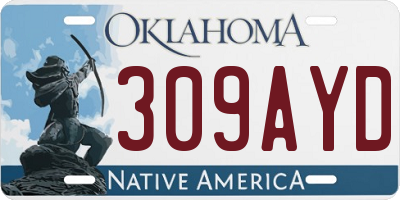 OK license plate 309AYD