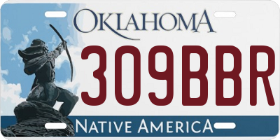 OK license plate 309BBR