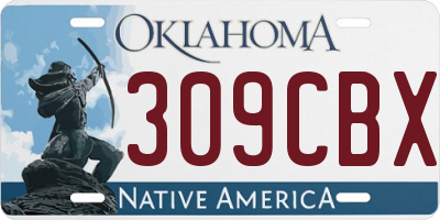 OK license plate 309CBX