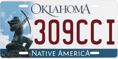 OK license plate 309CCI