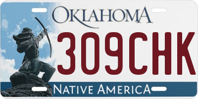 OK license plate 309CHK