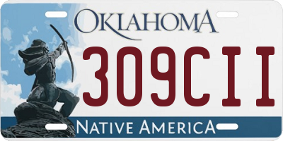 OK license plate 309CII