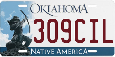 OK license plate 309CIL