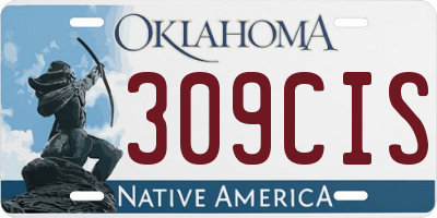 OK license plate 309CIS