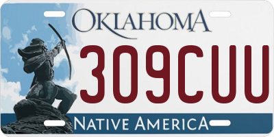 OK license plate 309CUU