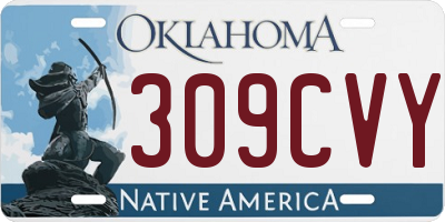 OK license plate 309CVY