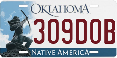 OK license plate 309DOB