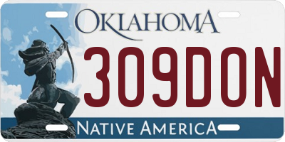 OK license plate 309DON