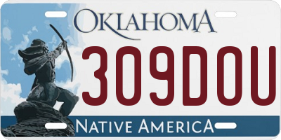 OK license plate 309DOU