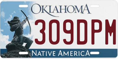 OK license plate 309DPM