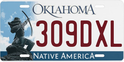 OK license plate 309DXL