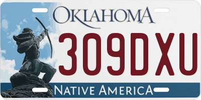 OK license plate 309DXU