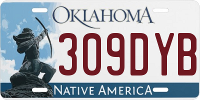 OK license plate 309DYB