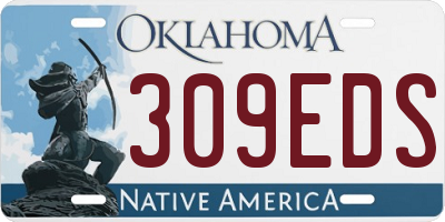 OK license plate 309EDS