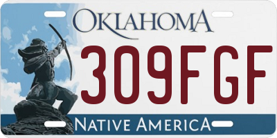 OK license plate 309FGF