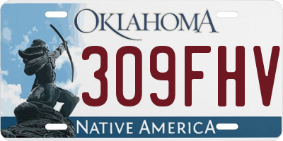 OK license plate 309FHV