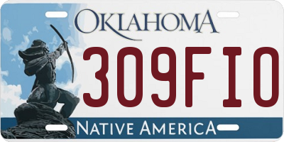 OK license plate 309FIO