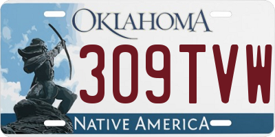 OK license plate 309TVW