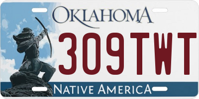 OK license plate 309TWT