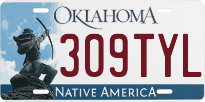 OK license plate 309TYL