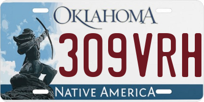OK license plate 309VRH