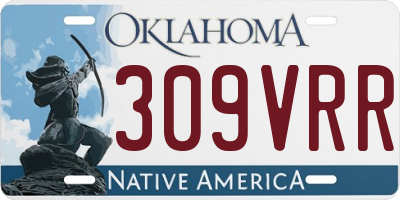 OK license plate 309VRR