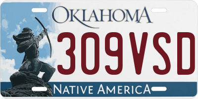 OK license plate 309VSD