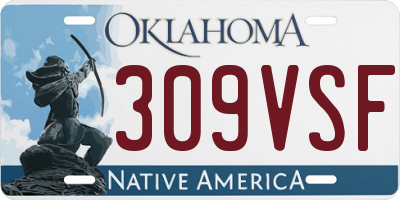 OK license plate 309VSF