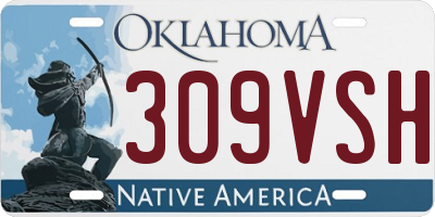 OK license plate 309VSH