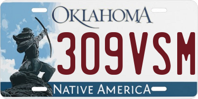 OK license plate 309VSM