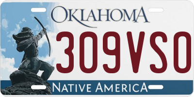 OK license plate 309VSO