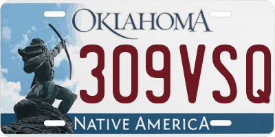 OK license plate 309VSQ