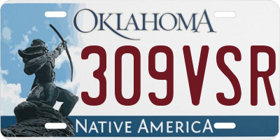 OK license plate 309VSR