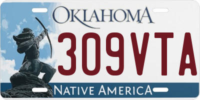 OK license plate 309VTA