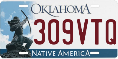 OK license plate 309VTQ