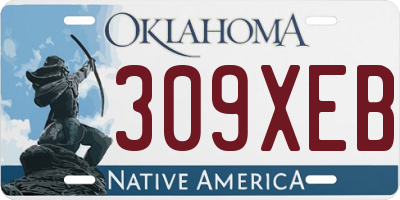 OK license plate 309XEB