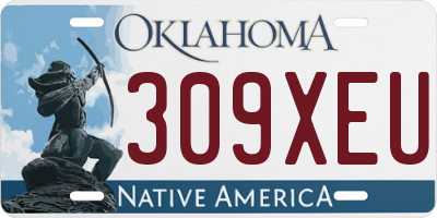 OK license plate 309XEU