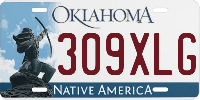 OK license plate 309XLG